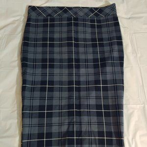 Torrid Gray Plaid Ponte Pencil Skirt